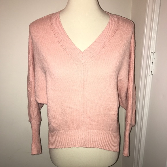 🍍🍍NWOT High Low V-Neck Sweater Pink sz S🍍🍍 - Picture 3 of 6